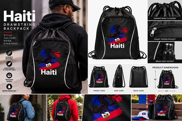 Haiti Dragon Flag Inspired Bag